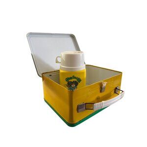 Vintage Cabbage Patch Kids Lunchbox Thermos Cup Metal Set